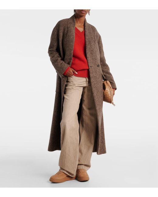 Jimmy Choo Brown Diamond Maxi Shearling-Trimmed Suede Sneakers