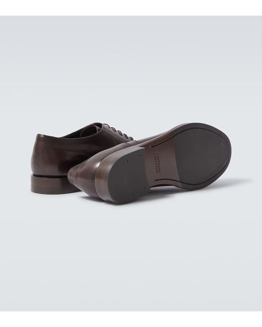 Brunello Cucinelli Schnuerschuhe Aus Leder in Brown für Herren