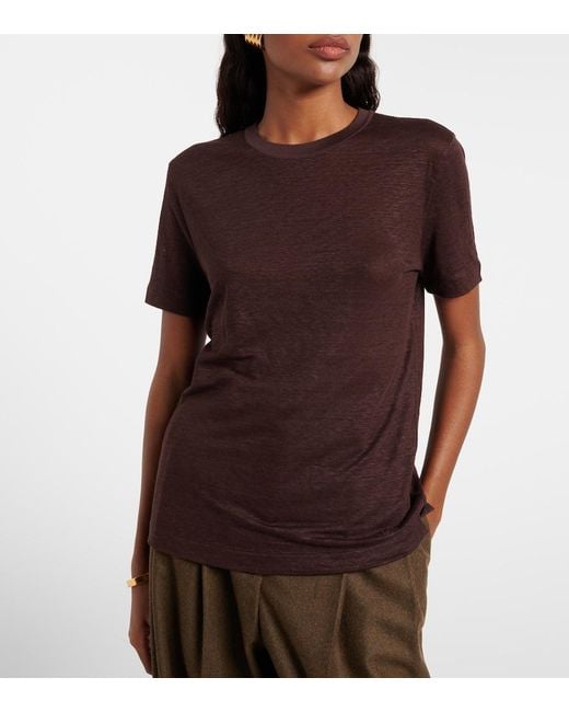 Loro Piana Black Gargano Linen Jersey T-Shirt
