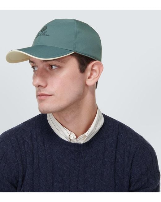 Loro Piana Green Logo Baseball Cap for men