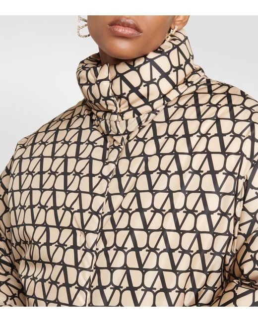 Valentino Brown Toile Iconographe Down Jacket