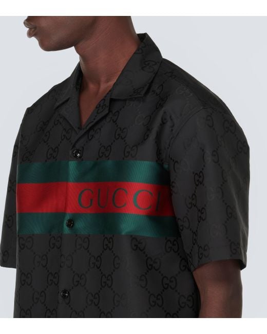 Chemise GG en jacquard Gucci pour homme en coloris Black