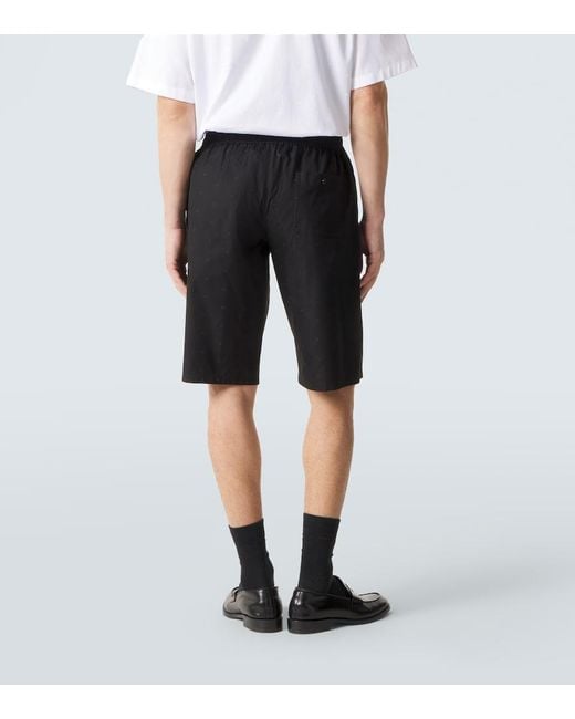 Dolce & Gabbana Black Dg Cotton Bermuda Shorts for men