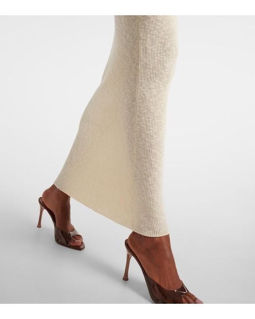 Magda Butrym White Crochet Linen And Cotton Maxi Dress