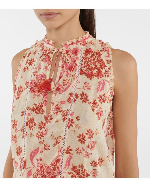 Poupette Orange Clara Floral Minidress