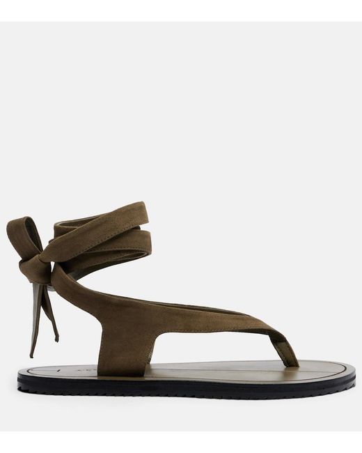 A.Emery Brown Elmer Suede Thong Sandals