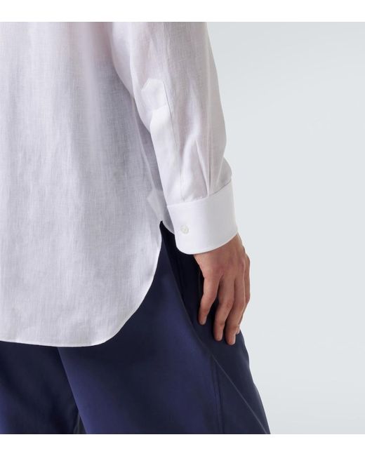Charvet White Linen Shirt for men