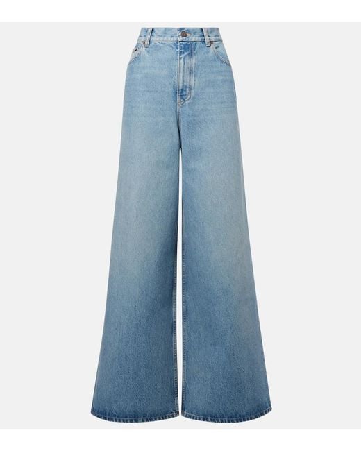 Jean Ample A Taille Haute Chloé en coloris Blue