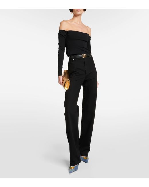 Top a encolure bardot Dolce & Gabbana en coloris Black
