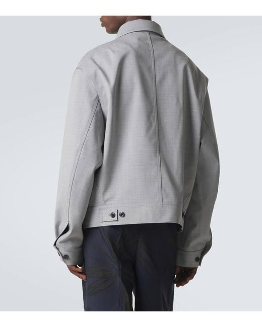 Dries Van Noten Gray Blouson Jacket for men