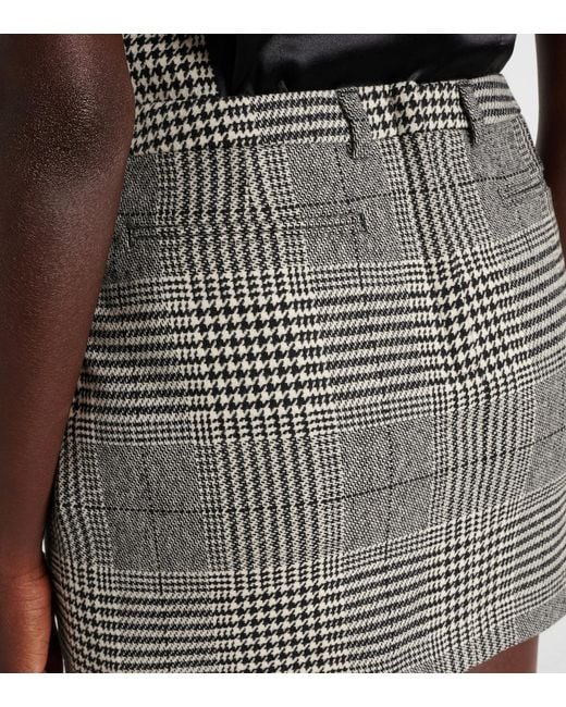 Dolce & Gabbana Gray Glen Plaid Miniskirt