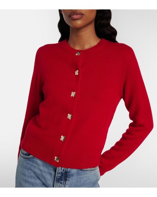Tory Burch Red Cashmere Cardigan