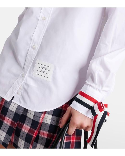 Thom Browne White Cotton Poplin Shirt