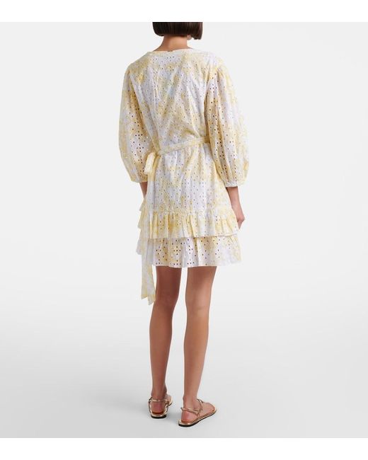 Melissa Odabash White Tabitha Broderie Anglaise Cotton Wrap Dress