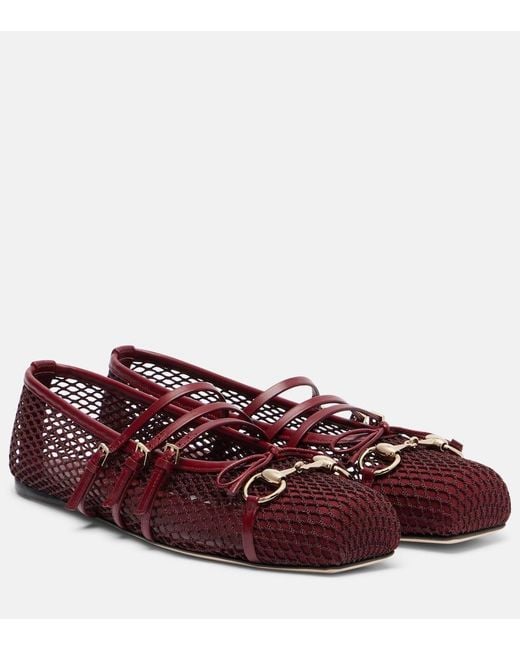 Ballerines Horsebit Pour Femme, Taille Gucci en coloris Red