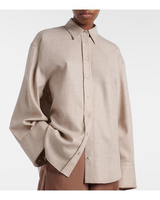 Brunello Cucinelli Brown Virgin Wool Shirt