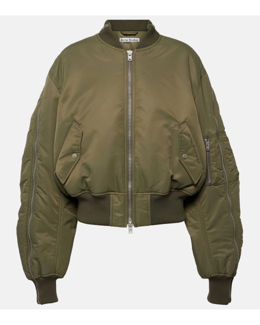 Acne Green Onad Oversized Bomber Jacket