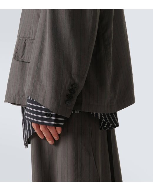 Balenciaga Gray Fluid Blazer for men