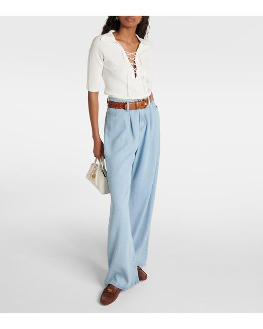 FRAME White Pullover Aus Rippstrick