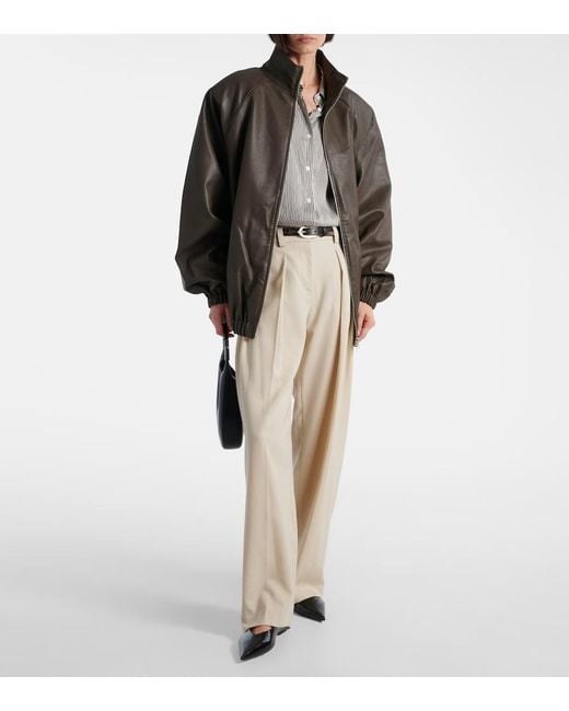 Frankie Shop Brown Senta Bomber Jacket
