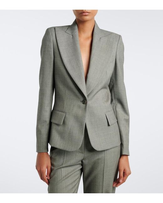 McQueen Gray Wool Blazer