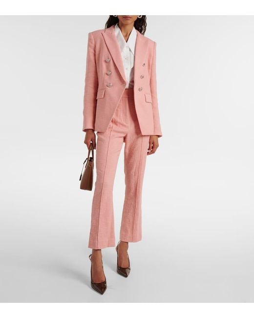 Pantalon Evase Tani En Coton Veronica Beard en coloris Pink