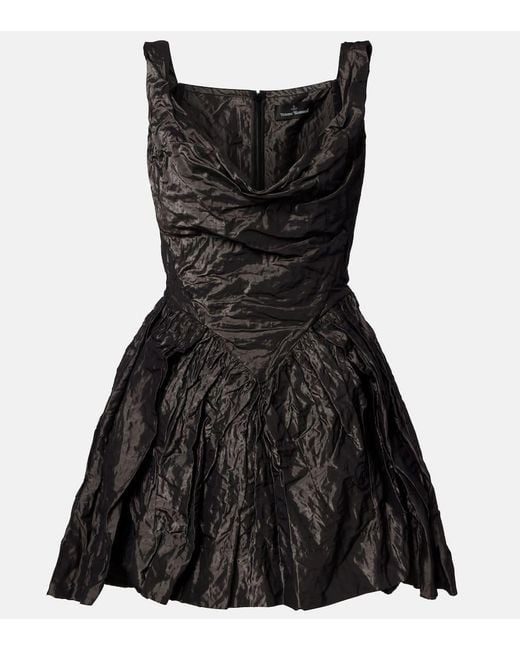 Vivienne Westwood Black Mini Sunday Draped Corset Dress