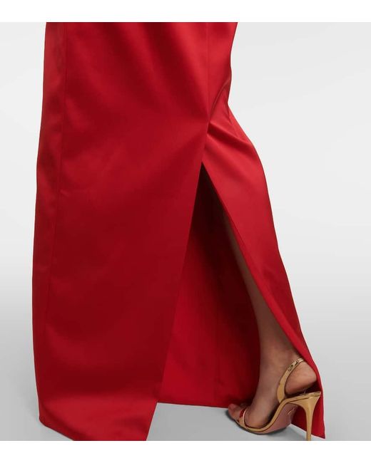 Carolina Herrera Red Robe aus Satin