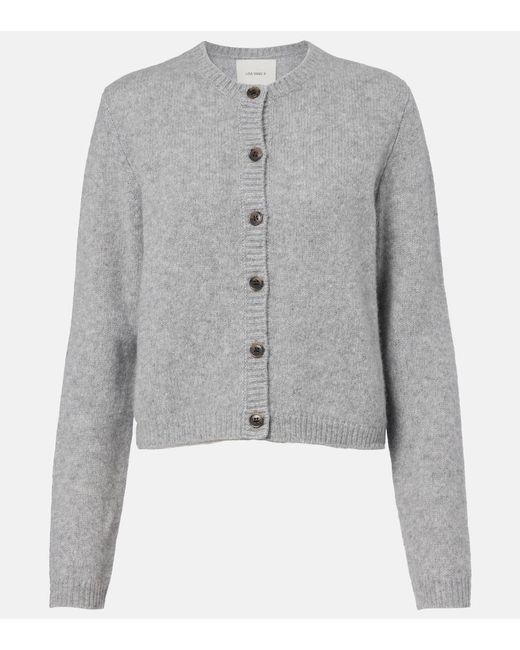 Lisa Yang Gray Felicia Cashmere And Silk Cardigan