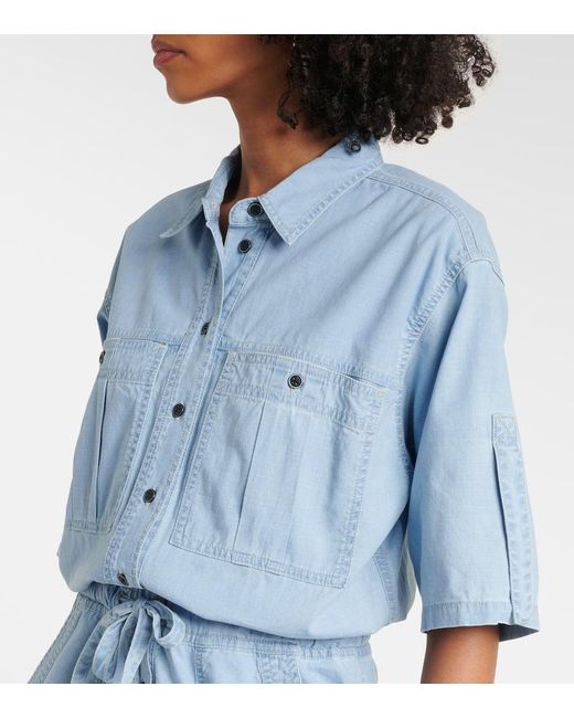 Isabel Marant Blue Vally Cotton Romper