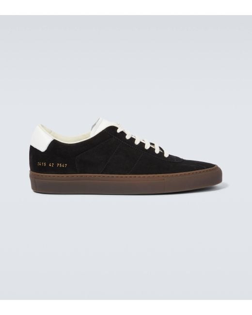 Common Projects Black Tennis 70 Leather-trimmed Suede Sneakers for men