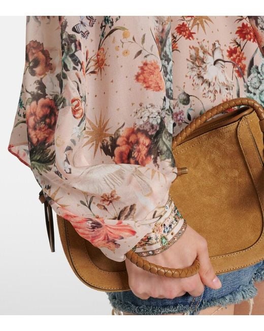 Camilla Multicolor Floral Silk Blouse