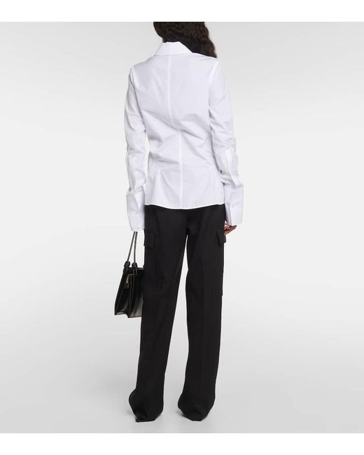 Camisa Austria de popelin de algodon Sportmax de color White