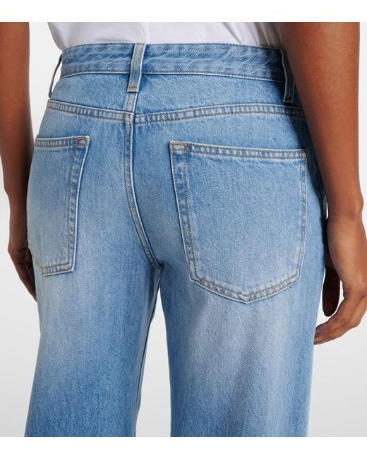 Jean Ample Eglitta A Taille Mi-Haute The Row en coloris Blue