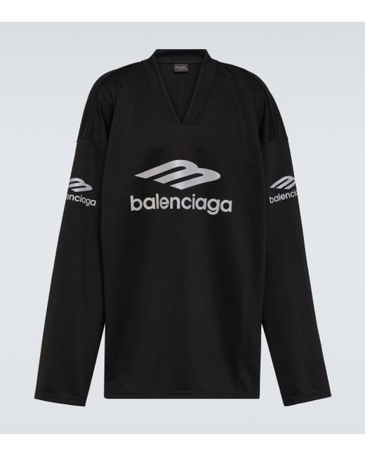 Balenciaga Black 'skiwear' Collection T-shirt With Long Sleeves, for men