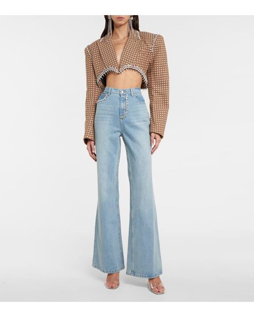 AMINA MUADDI White Lupita Leather Mules