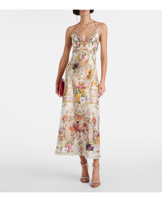 Camilla Multicolor Maxikleid Aus Seide