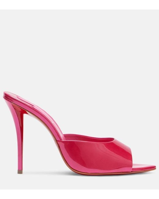 Christian Louboutin Pink Miss Z 100 Patent Leather Mules