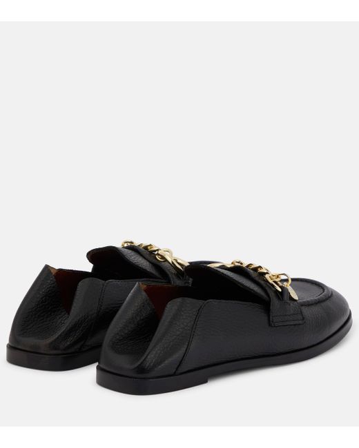 See By Chloé Black Aryel Leather Loafers