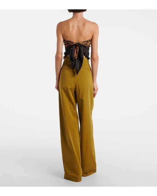 Top Estampado De Seda Christopher Esber de color Black