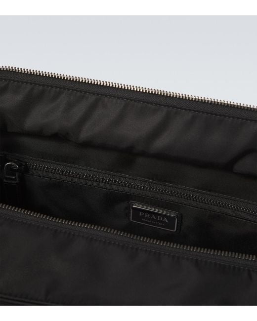 Prada Black Explore Re-Nylon Messenger Bag for men