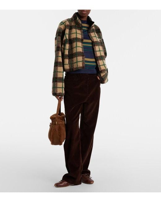 Miu Miu Brown Aventure Suede Shoulder Bag
