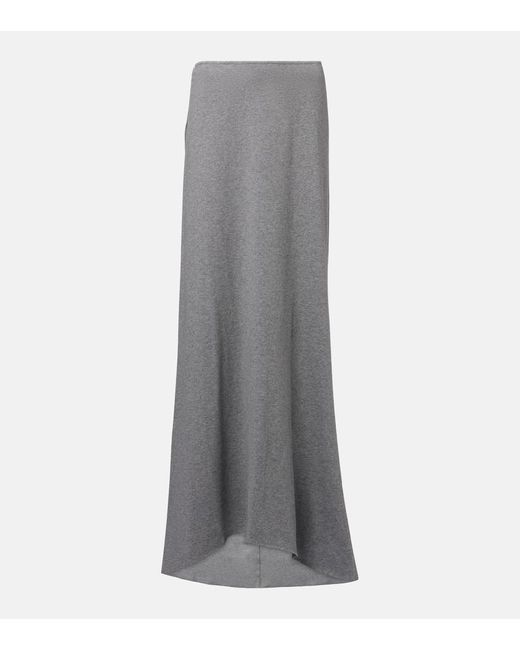 Falda Larga De Algodon Plan C de color Gray