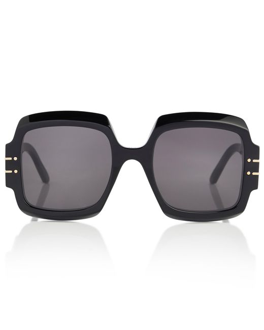 Dior Synthetic Diorsignature S1u Sunglasses in Shiny Black/Smoke (Black ...