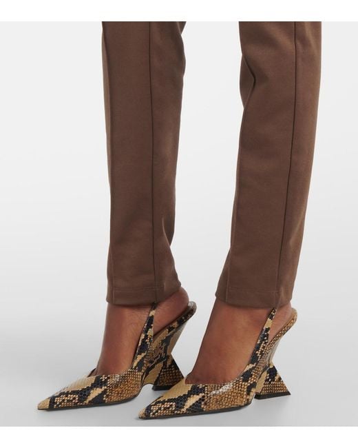 The Attico Brown Logo Cotton-Blend Jersey Sweatpants