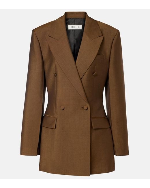 Rohe Brown Virgin Wool And Mohair Blazer