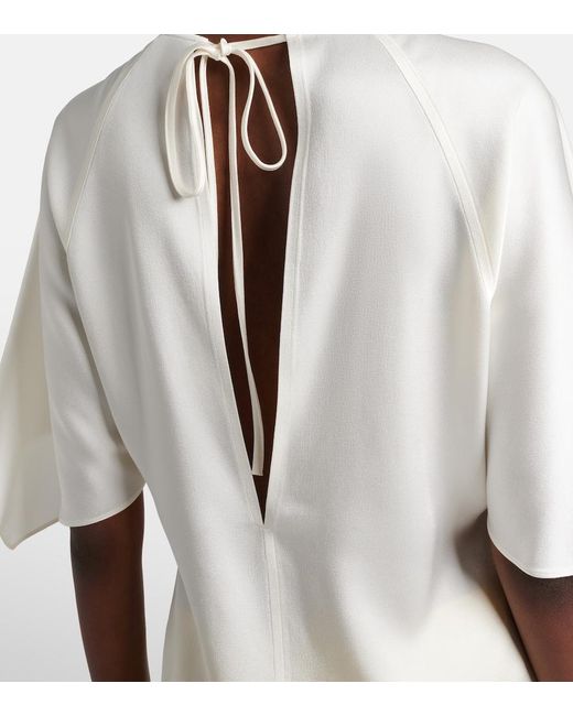 Stella McCartney White Open-Back Satin Top