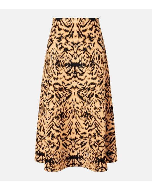 Ulla Johnson Metallic Lani Jacquard Midi Skirt