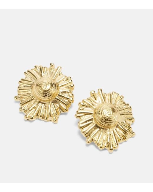 YSSO Metallic Ilios 24Kt-Plated Earrings
