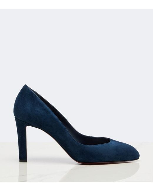 Christian Louboutin Blue Fannylove Suede Pumps